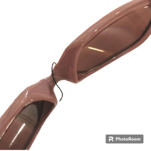 Sunglasses Dark Pinkish Brown Tan Oversized Round Square Full Rim Glam Summer - Picture 10 of 11